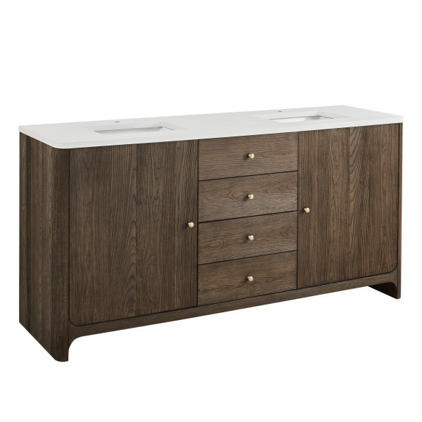 72″ James Martin Gracyn D125-V72-SBL Double Vanity Cabinet Sable