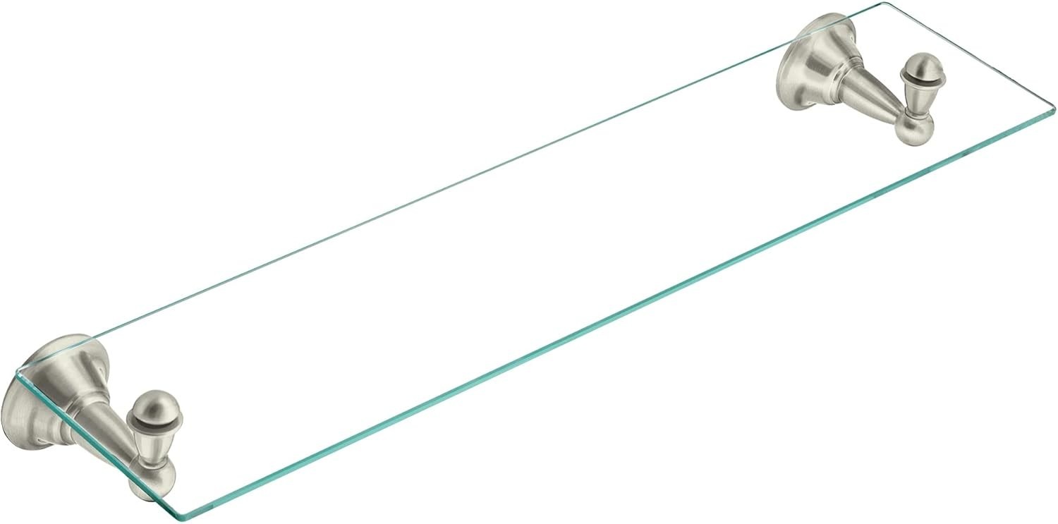 Moen DN6890BN Sage Decorative Glass Vanity Shelf 22.75″ x 5″ Brushed Nickel