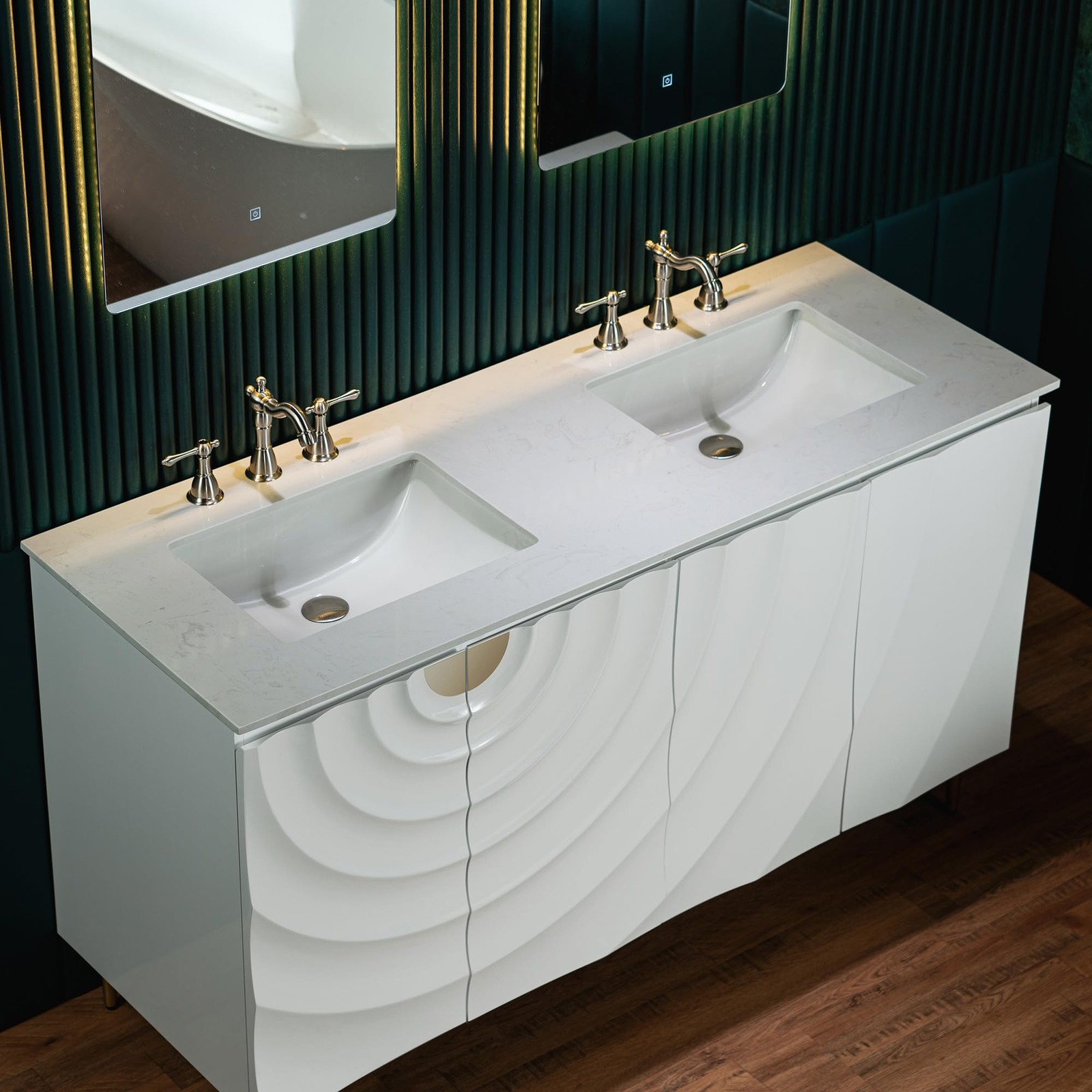 Woodbridge 60″x22″ Bathroom Vanity with Double Ceramic Undermount Sinks