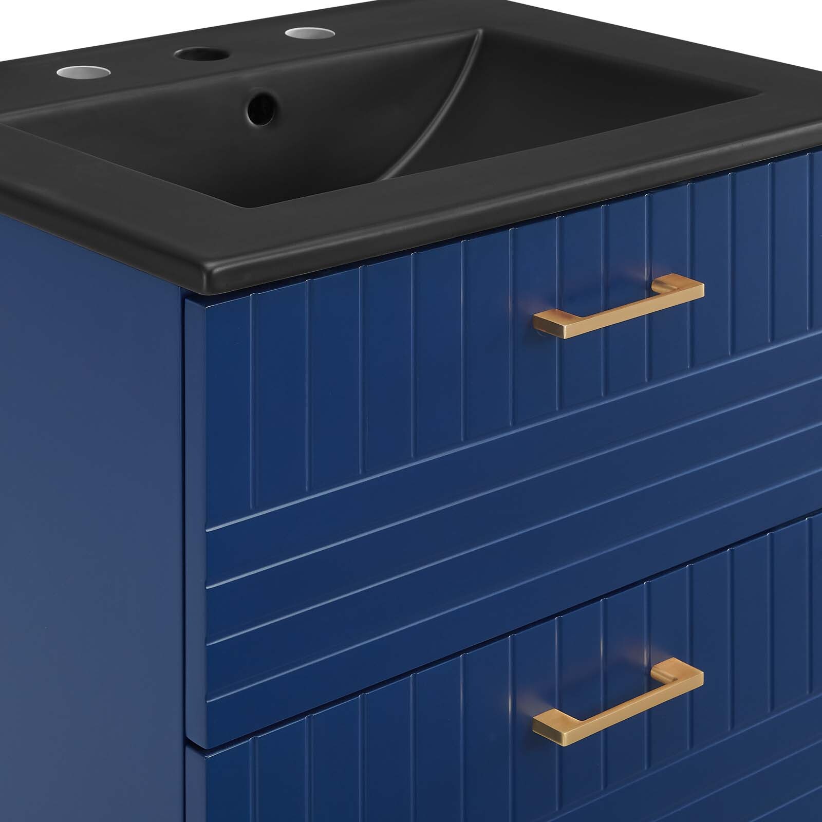 Modway Daybreak 24″ Wall-Mount Bathroom Vanity in Blue Black