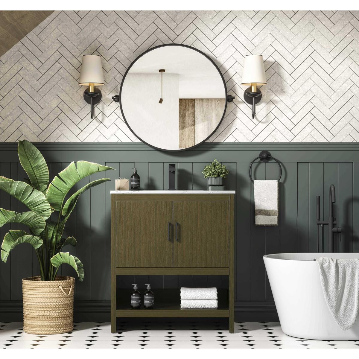 Elegant Lighting VF25230MCB Ira Vanity Chestnut Brown