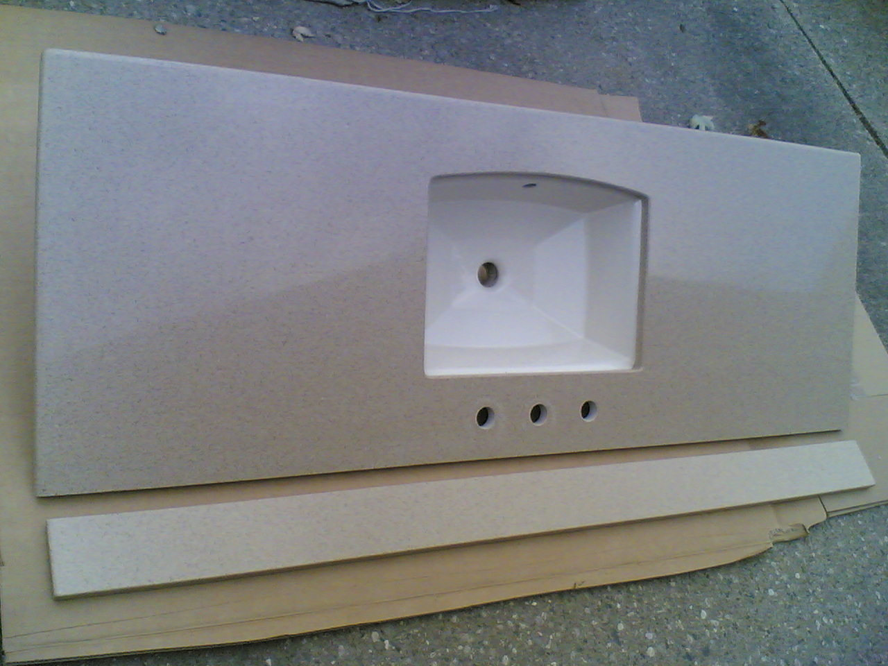 NEW (Display) Elegant GRANITE Bathroom VANITY TOP + Kohler Sink (61 x 22)