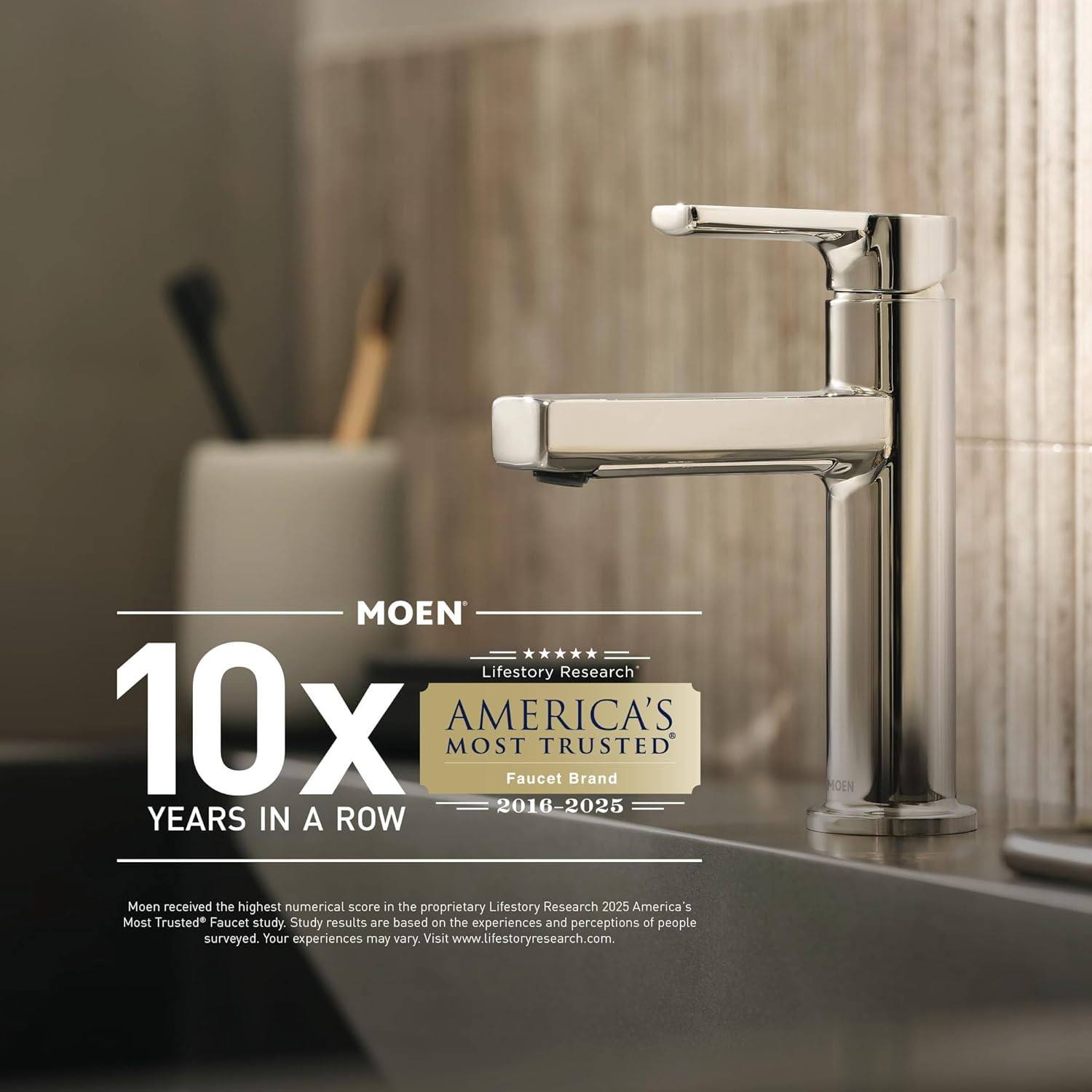 Moen DN7790BN Brushed Nickel Lounge Bathroom Vanity Shelf