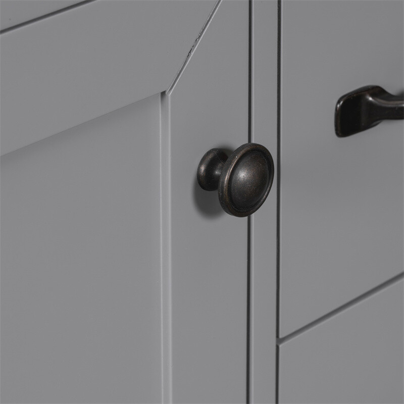 36 Inch Modern Bathroom Vanity with Sink Combo,Six Drawers,Adjustable Shelf,Grey