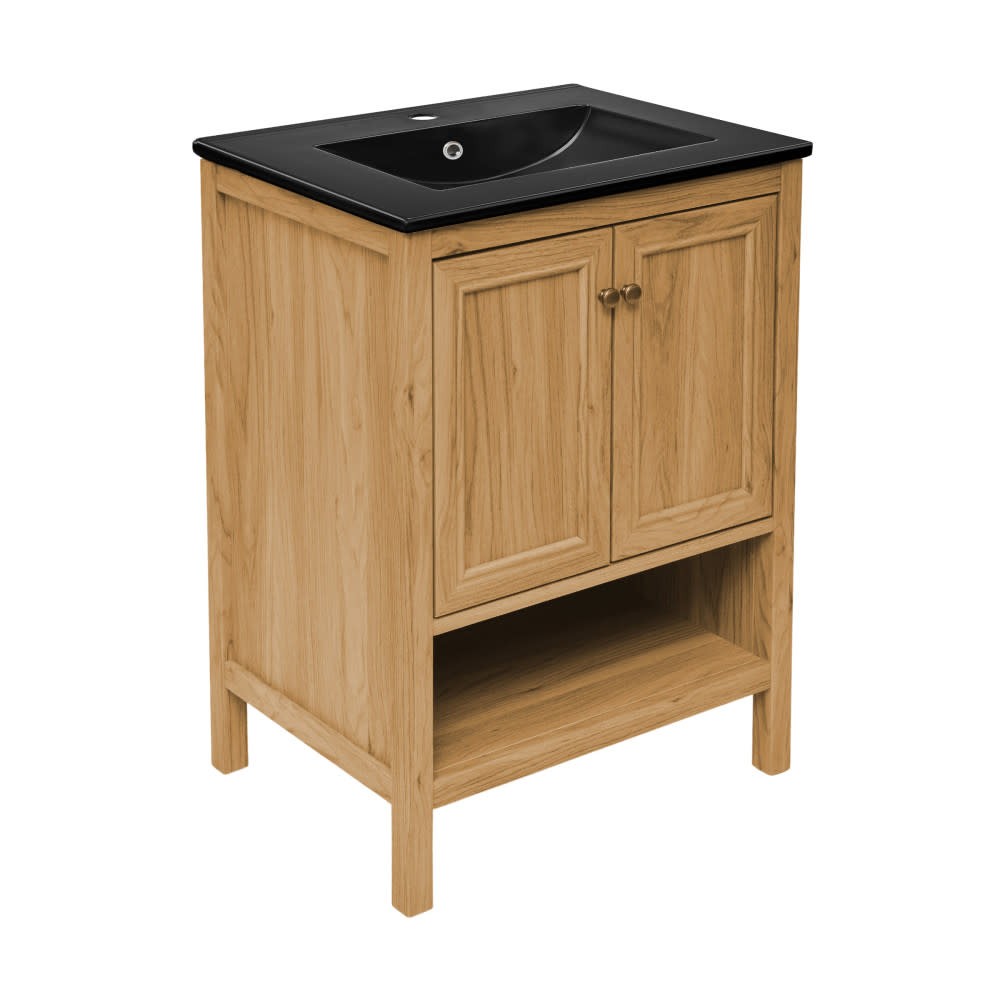 Swiss Madison SM-BV240MB Chateau 24″ – Golden Oak / Matte Black