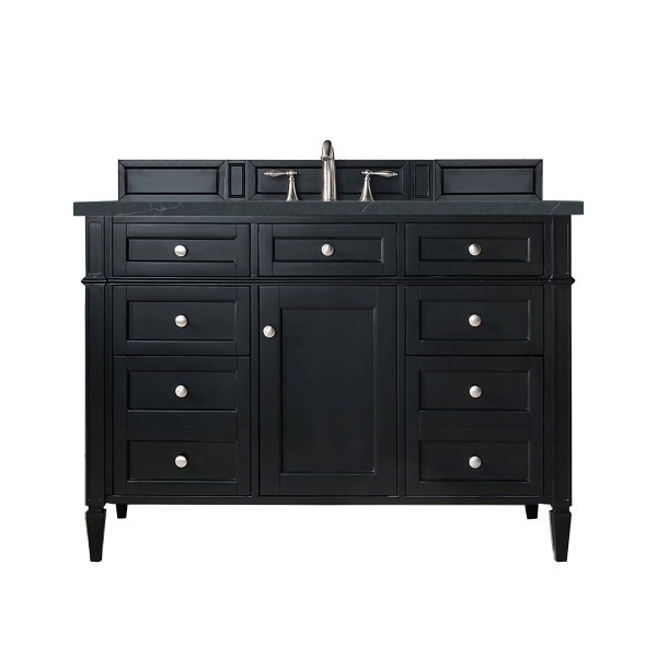48″ James Martin Brittany 650-V48-BKO-3CSP Vanity Cabinet Charcoal Soapstone Top