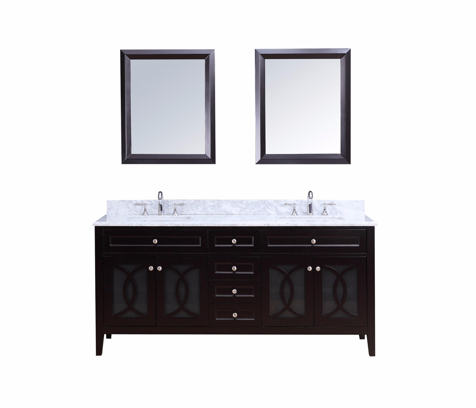 Bathroom Vanity – Transitional Bathroom Vanity Set – Double Sink – Rocca 72″