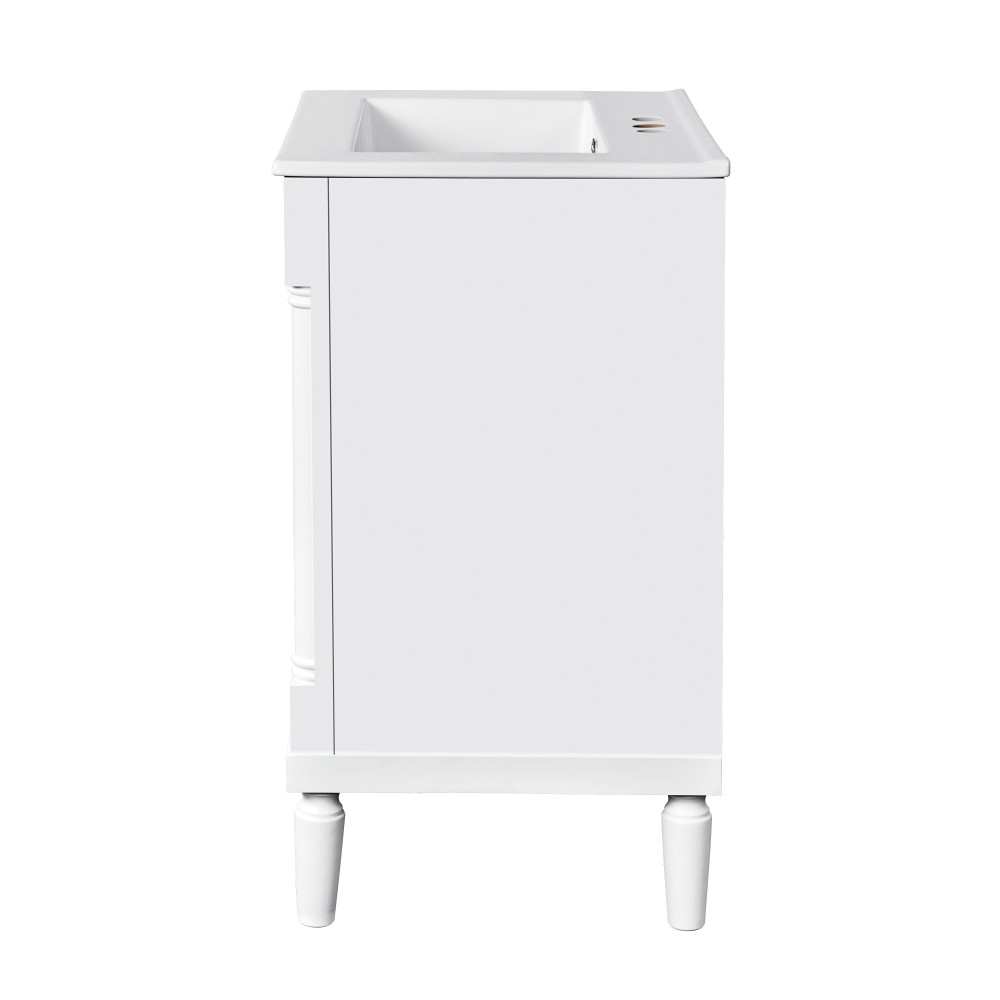 24” Bathroom Vanity with Top Sink, 2-Tier Modern Bathroom Storage Cabinet