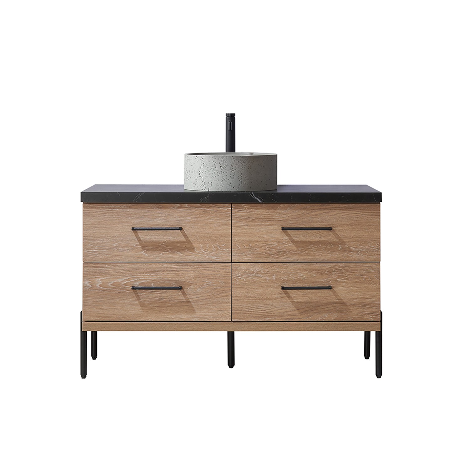 Miseno MV-NM-705148R Trento 48″ – North American Oak / Black