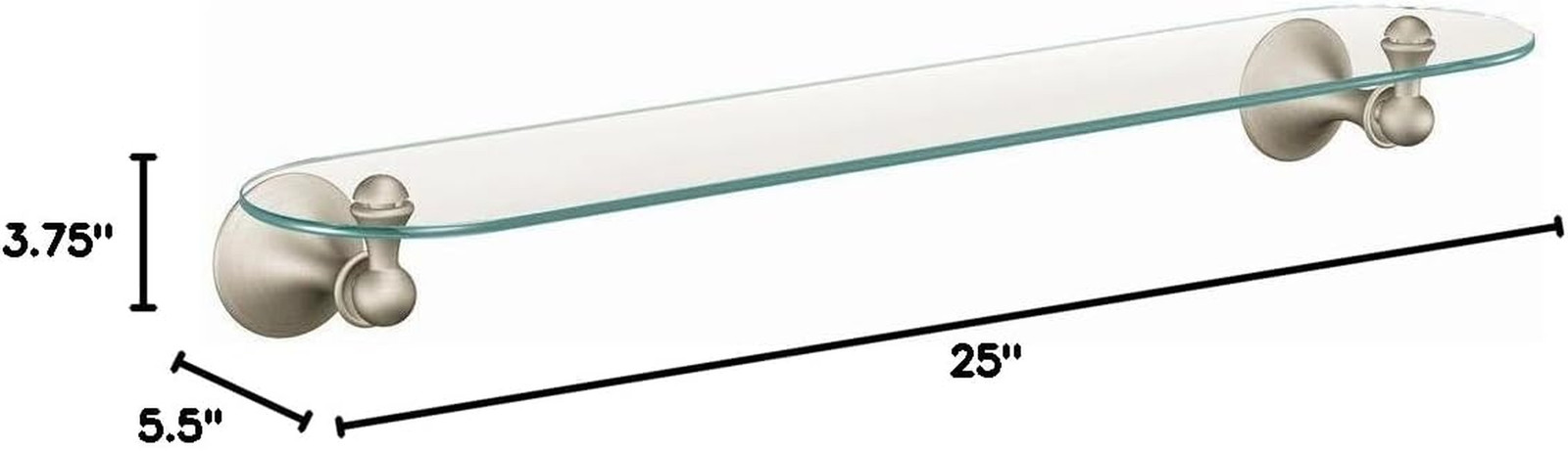 Moen DN7790BN Brushed Nickel Lounge Bathroom Vanity Shelf