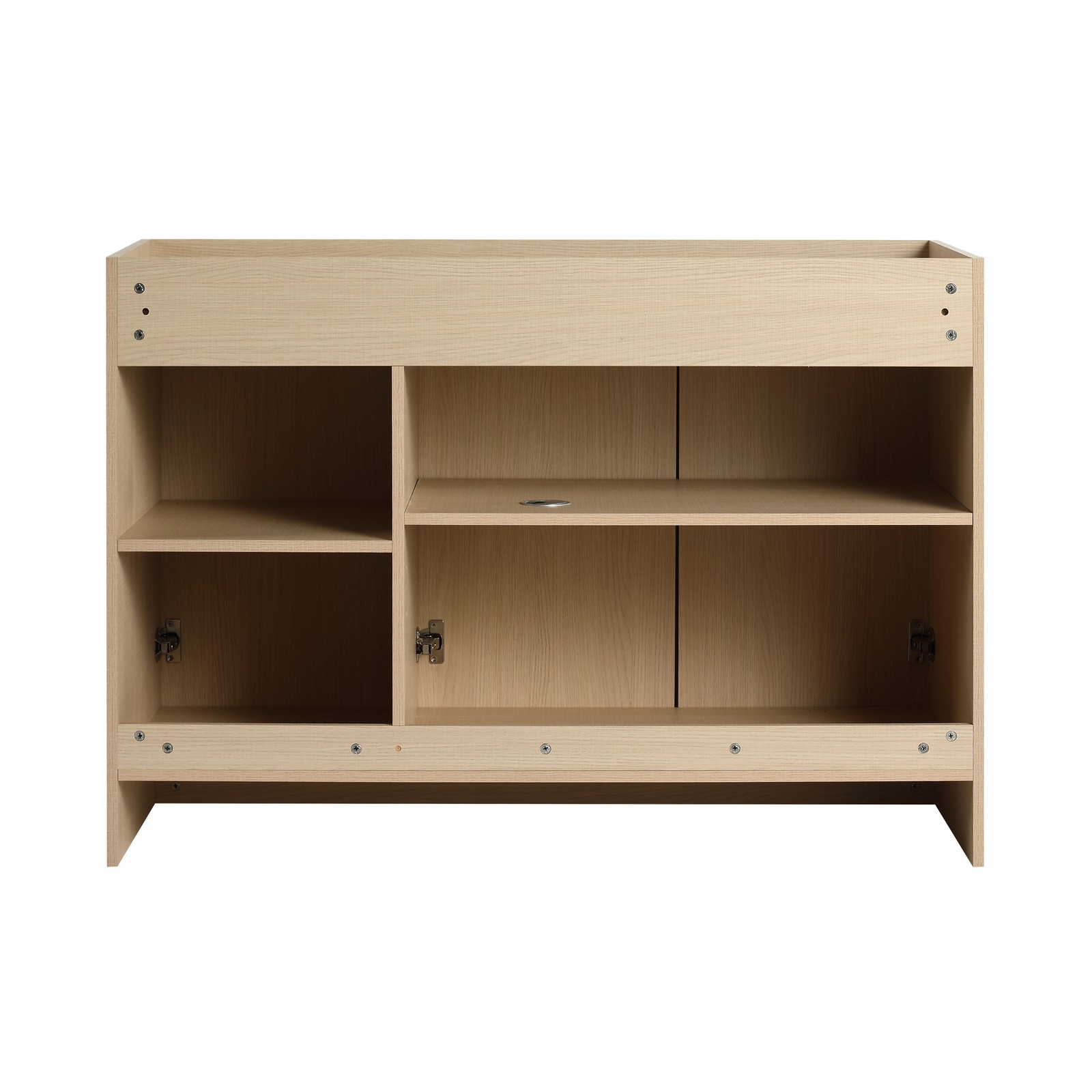 48 Inch Plywood Freestanding Bathroom Vanity Cabinet W/ 3 Doors Without Sink