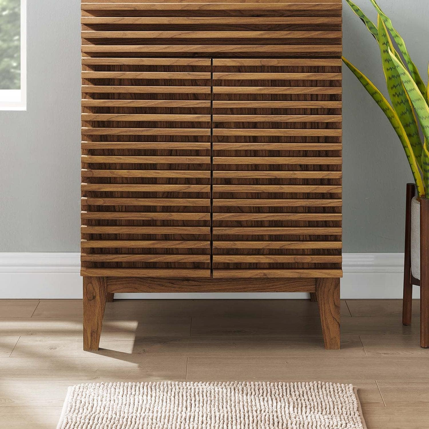 Render 23.5″ Bathroom Vanity in Walnut (Sink Basin Not Included)