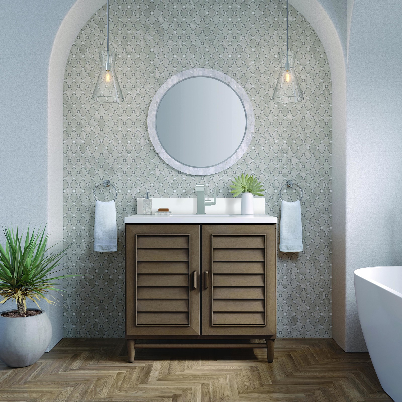 James Martin Vanities 620-V36-1WZ Portland 36″ Single Basin Wood – Wood