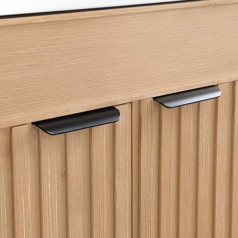 Palos 18.1 In.W X 18.1 In.D X 34.8 In.H Single Sink Bath Vanity in Fir Brown wit