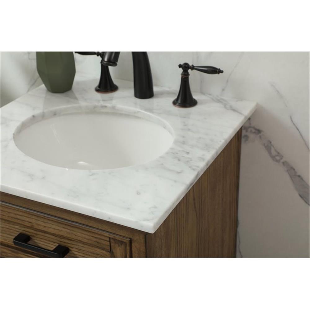Elegant Decor Americana 19″ Aluminum Alloy Single Bathroom Vanity in Driftwood
