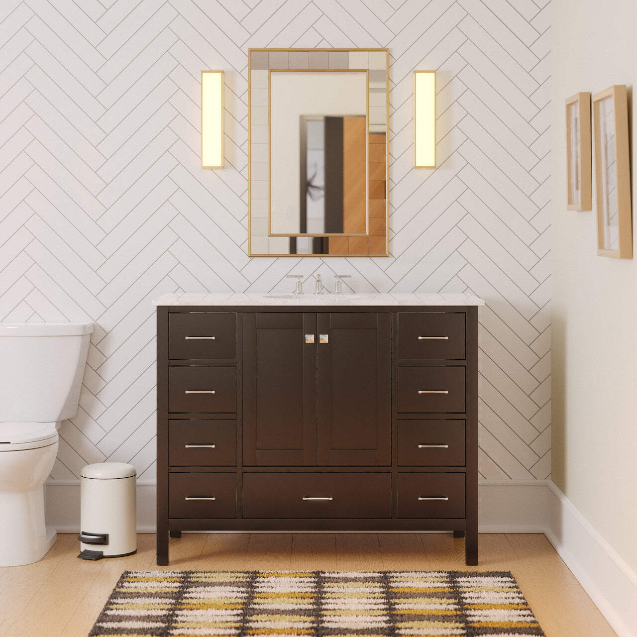 Horizon 48-inch Vanity with Engineered Carrara Top