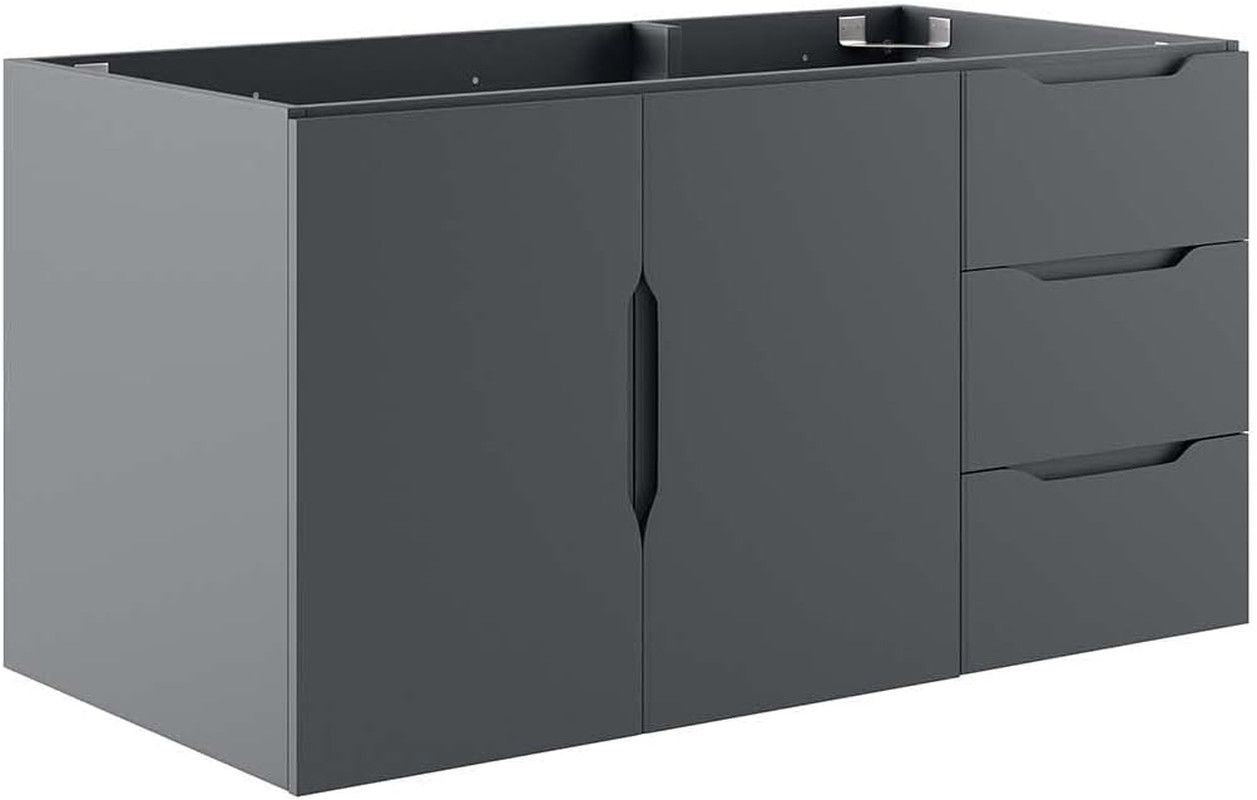 Vitality 36″ Bathroom Vanity Cabinet (Sink Basin Not Included), 36 Inch, Gray
