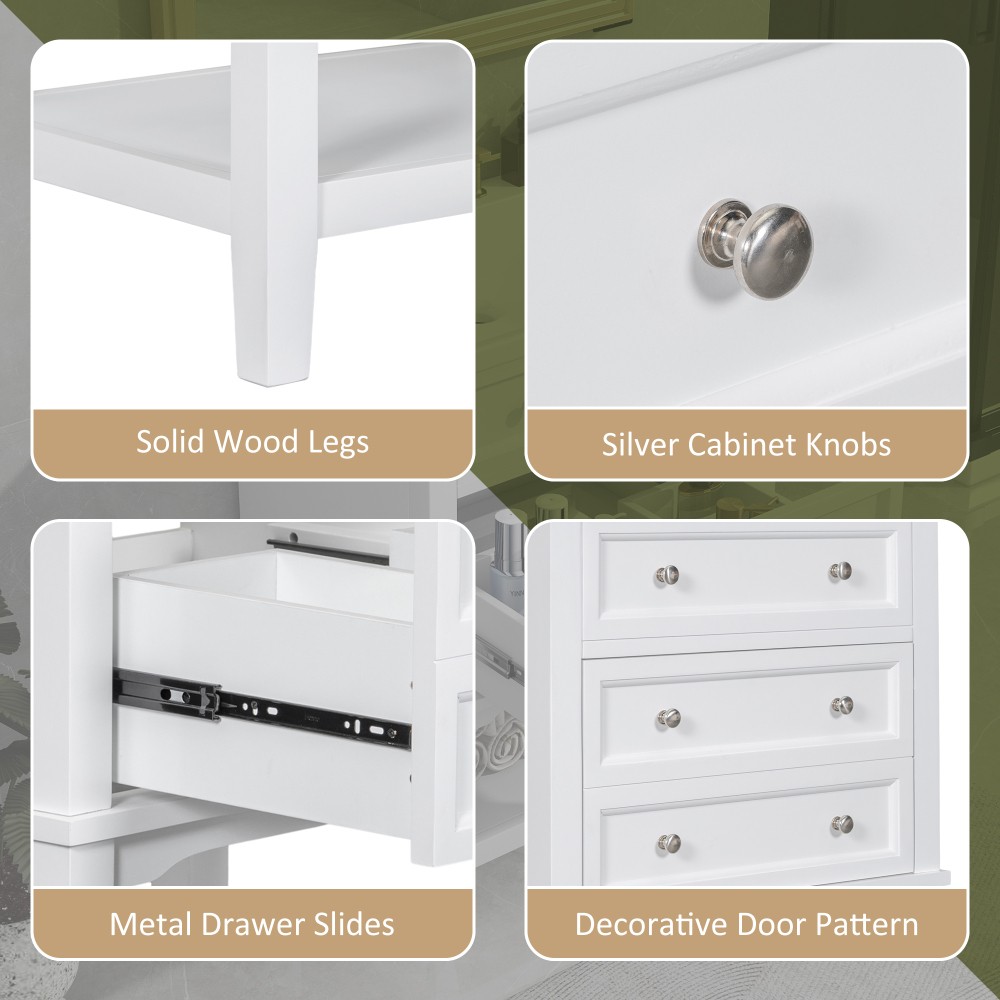 Bathroom Vanity W Sink Bathroom Storage Cabinet W Drawer Open Shelf