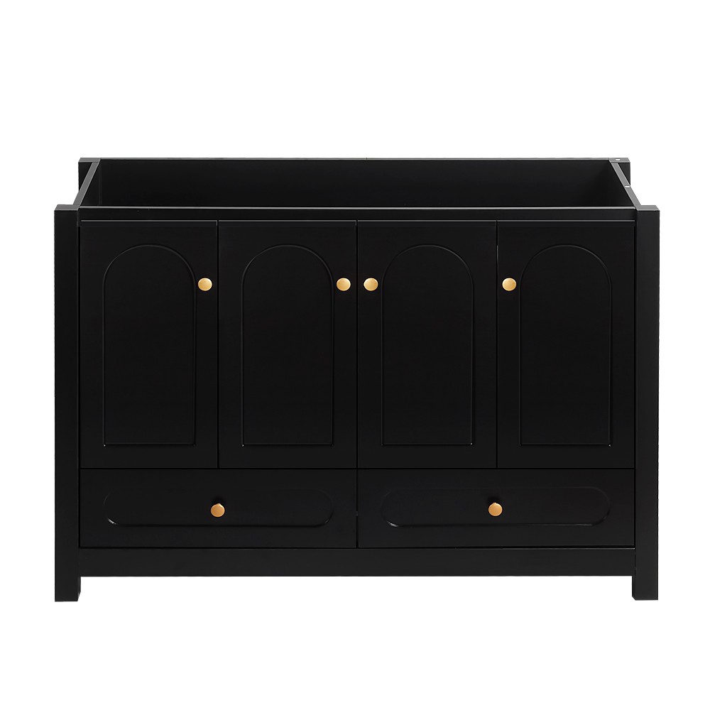 48″ Bathroom Vanity w/Sink,Freestanding Vanity Storage Cabinet,2 Drawers,4 Doors