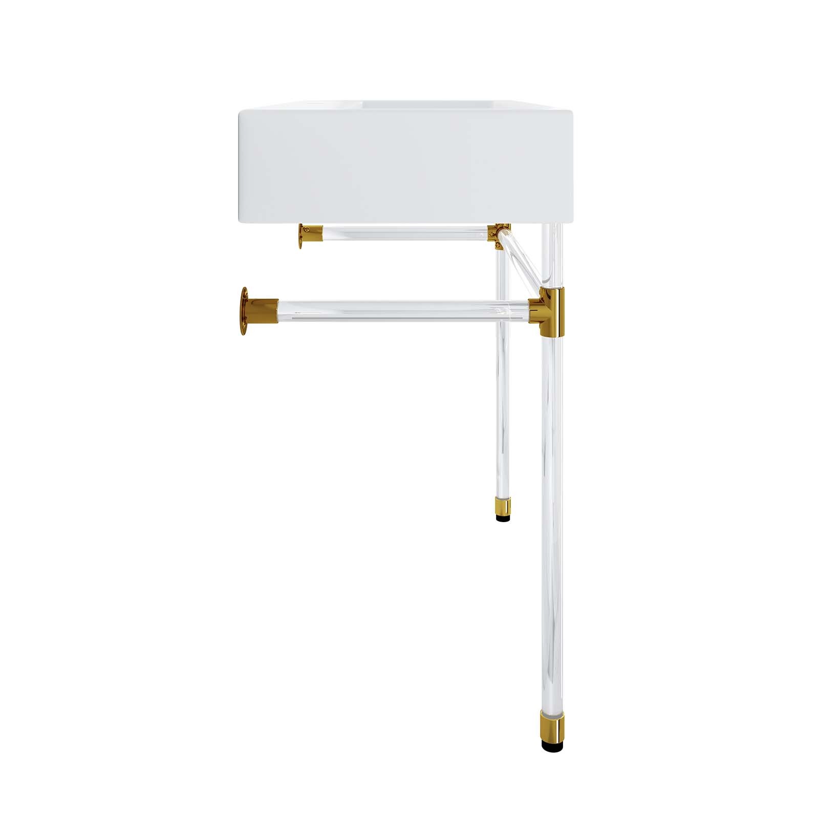 Modway Redeem 32″ Wall-Mount Acrylic Bathroom Vanity