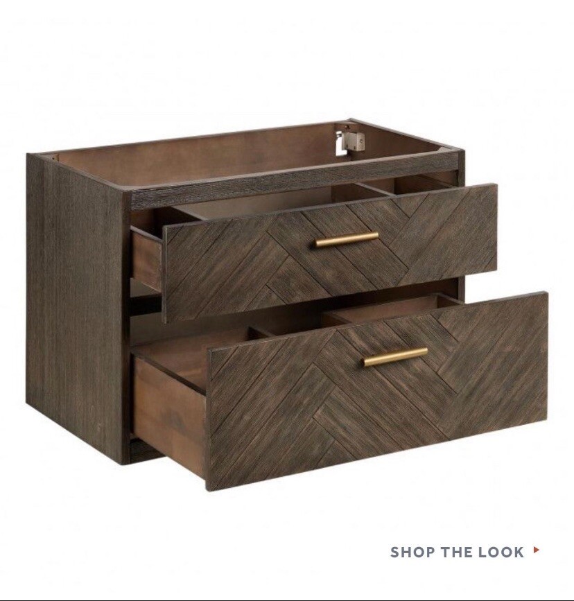 Bathroom Vanity set with mirror. *** Vessel Sink and Faucet No Included ***