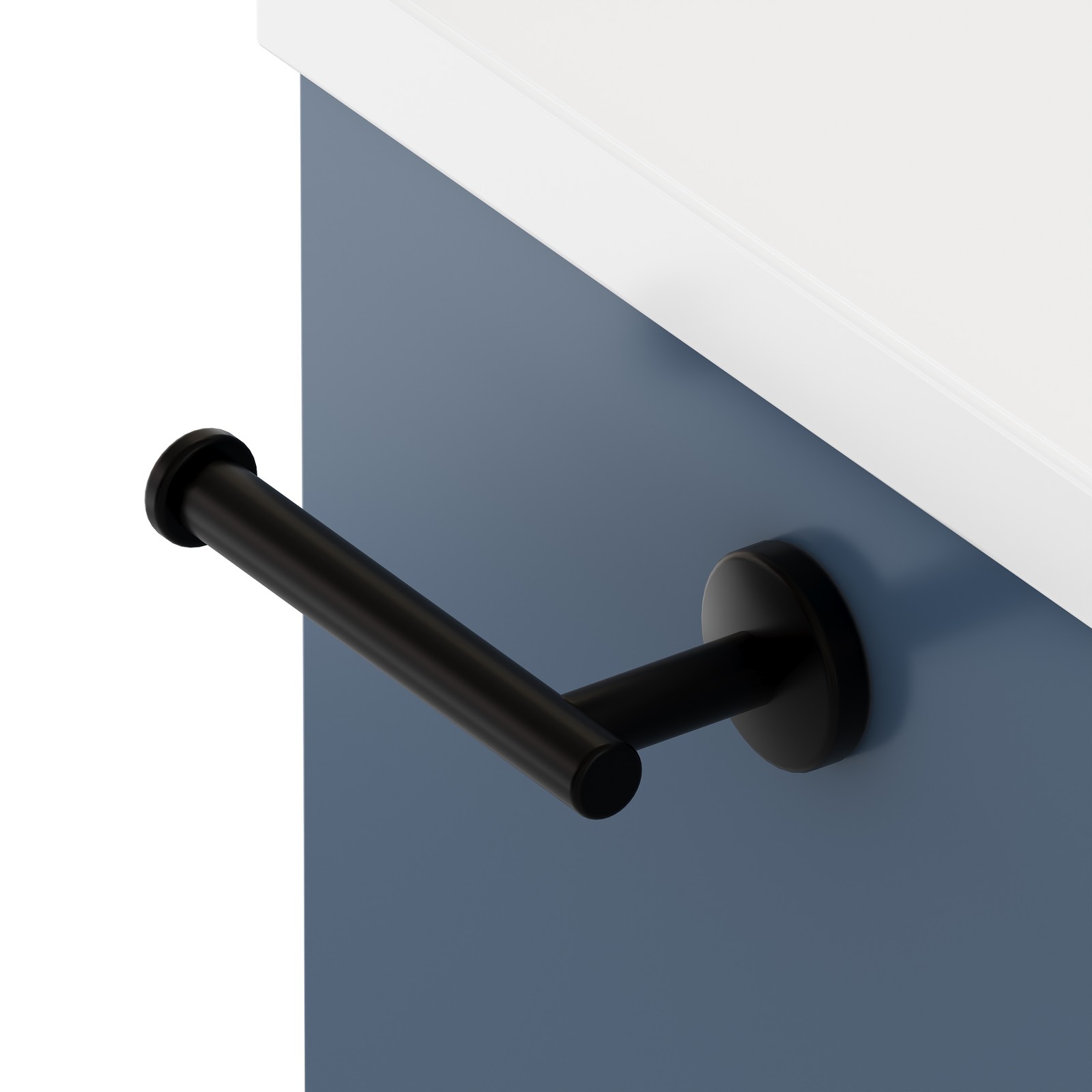 48″ Bathroom Vanity with Sink Ceramic Top Navy Blue Farmhouse Cabinet