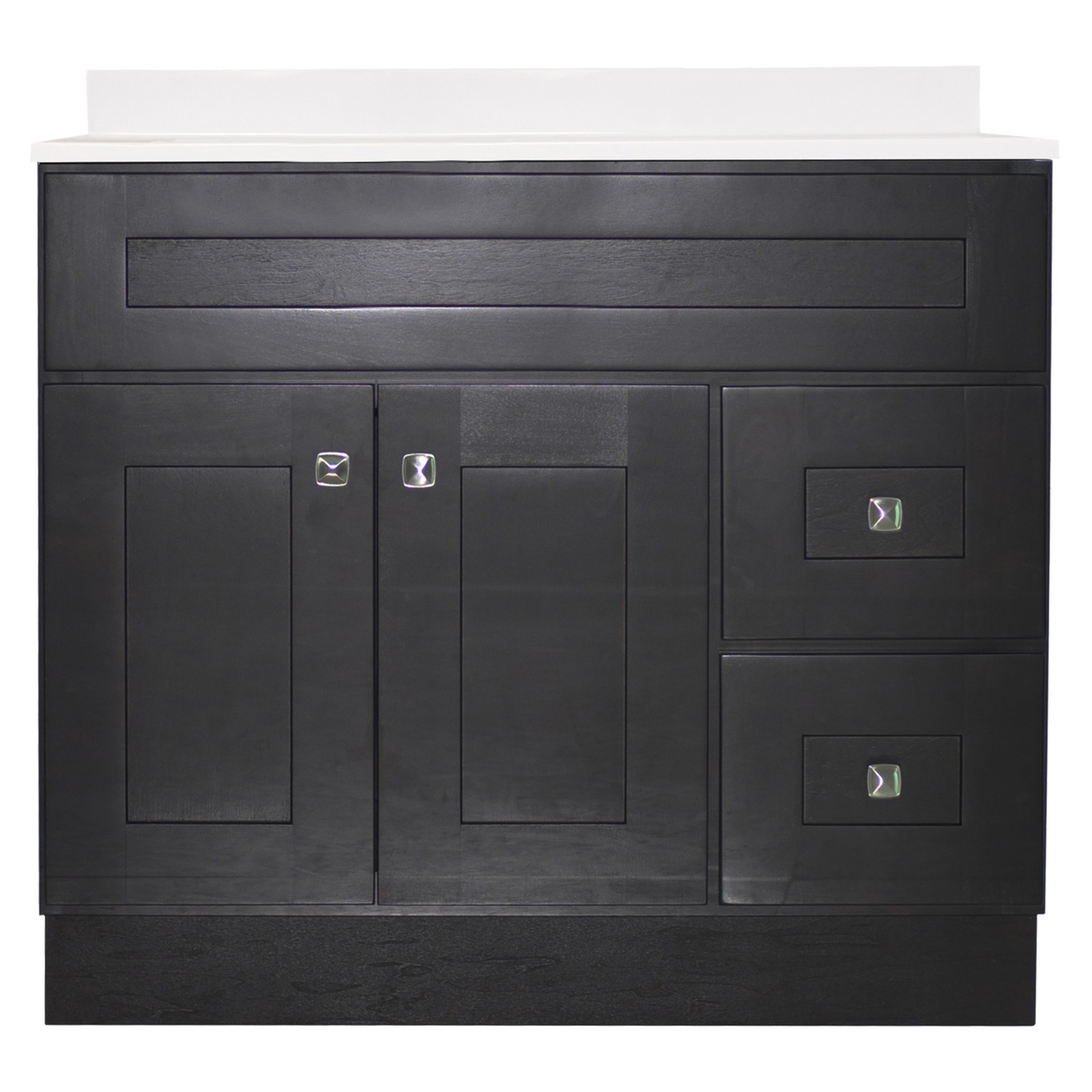 Brookings 37″ Solid Wood Vanity in Espresso with Single Hole Top Fully Assembled