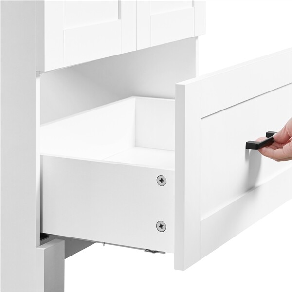 Bathroom Vanities Floor Standing with Sink Combo Set 24x19x34 Inch, White