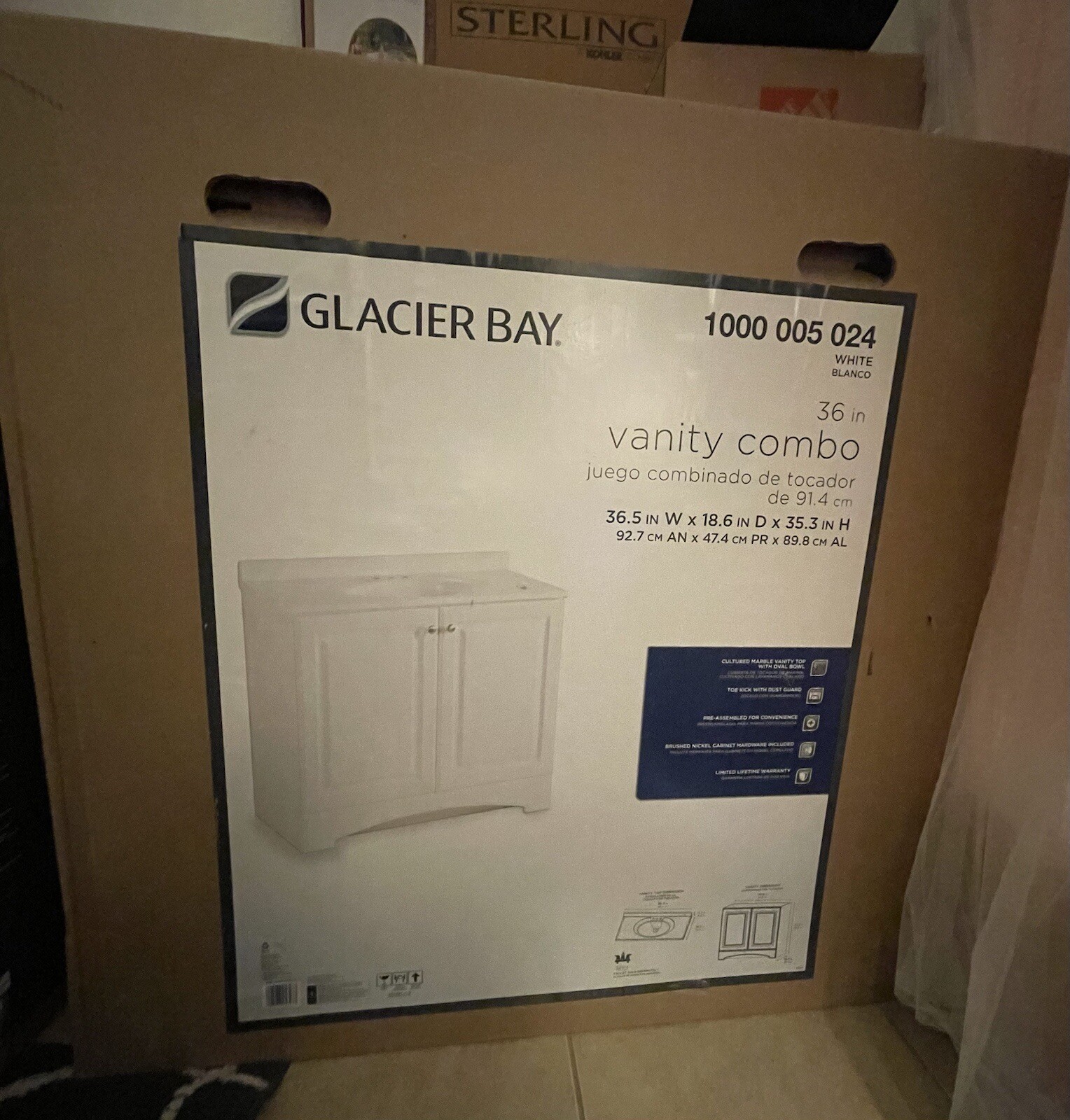 glacier bay vanity with sink