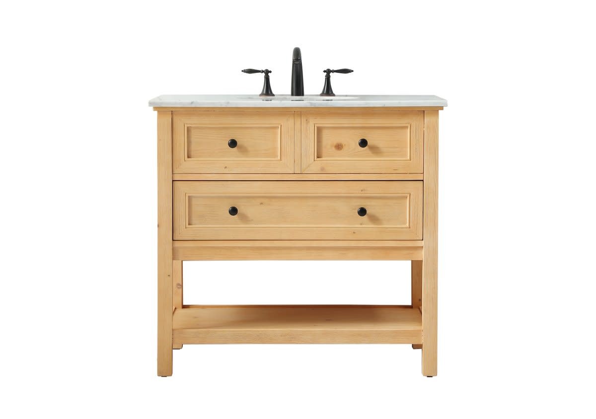 Elegant Lighting VF27036 Metropolis 36″ – Natural Wood