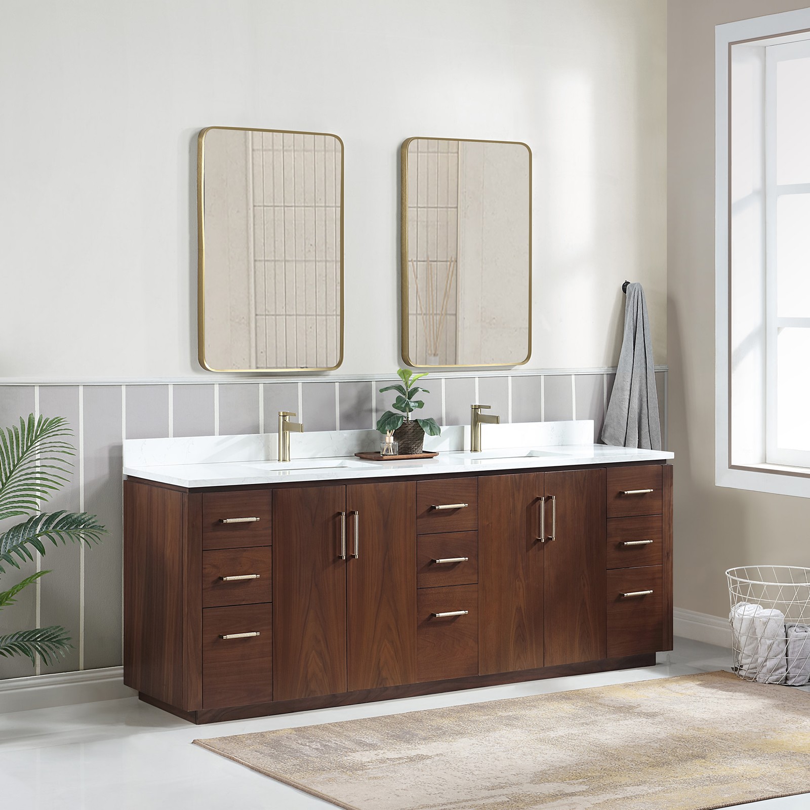 Miseno MV-NM-705784 San 84″ – Natural Walnut / White Grain