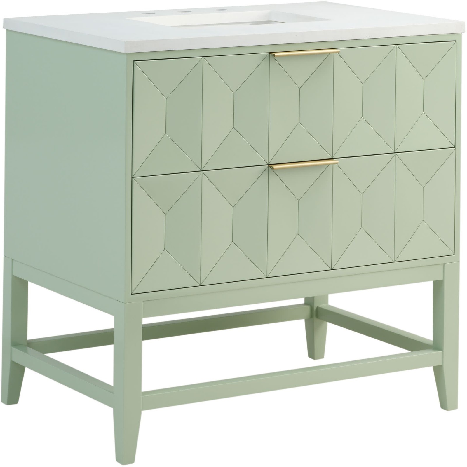 James Martin Vanities D100-V36-3WZ Emmeline 36″ – Pebble Oak / White Zeus