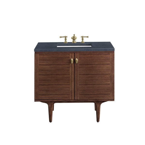 36″ James Martin Amberly 670-V36-WLT-3CSP Vanity Cabinet Charcoal Soapstone Top
