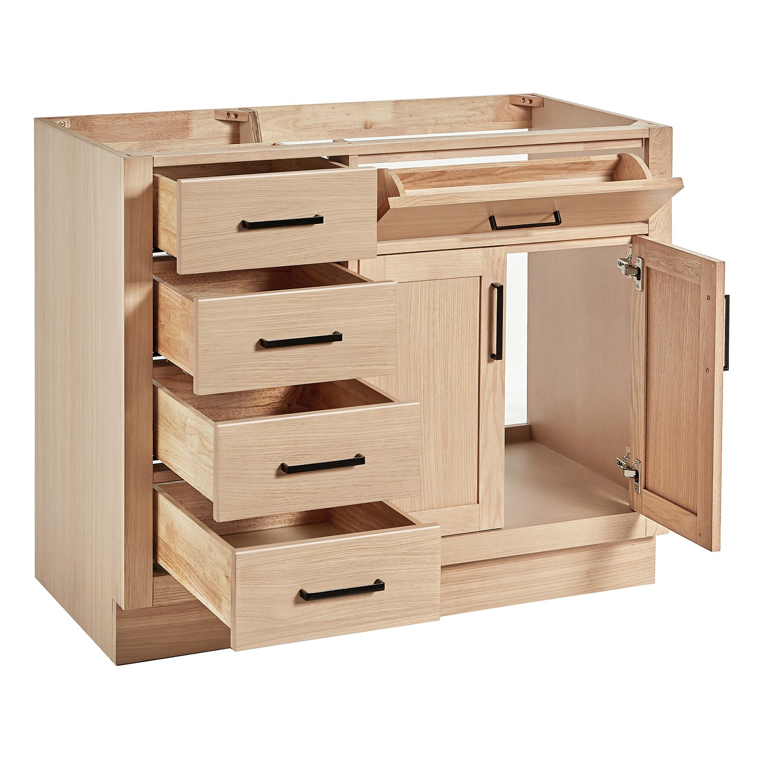 Ariel T042S-R-BC Hepburn 42″ Single – Oak / Matte Black Hardware
