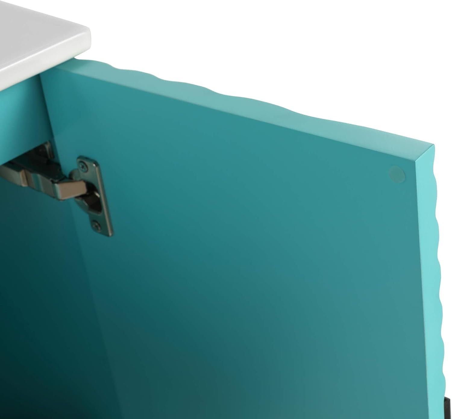 Pellabay Modern 24 Inch Bathroom Vanity with Sink Blue, Fluted Door Design, Floa