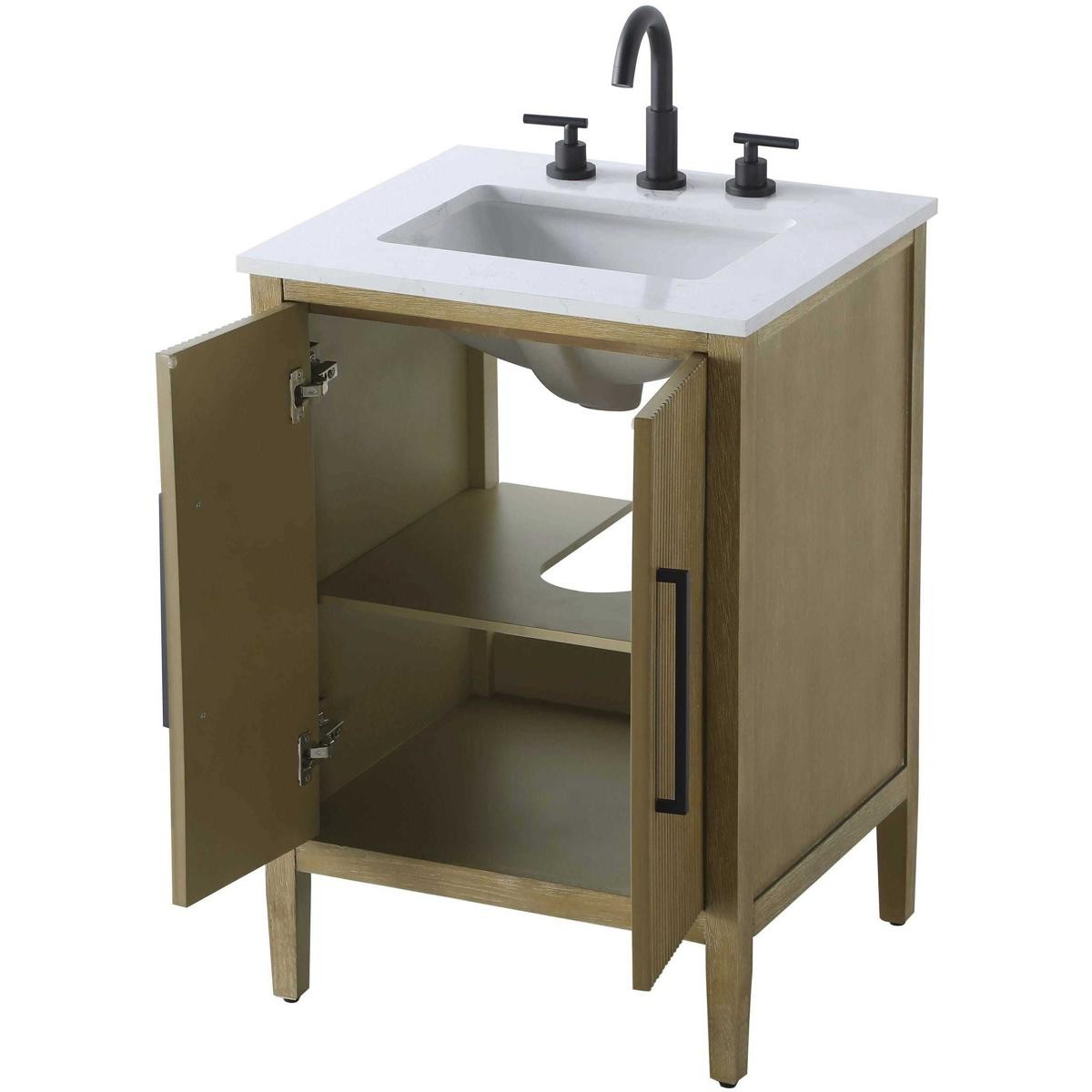Elegant Lighting VF29624LO Blakely Vanity Linen Oak