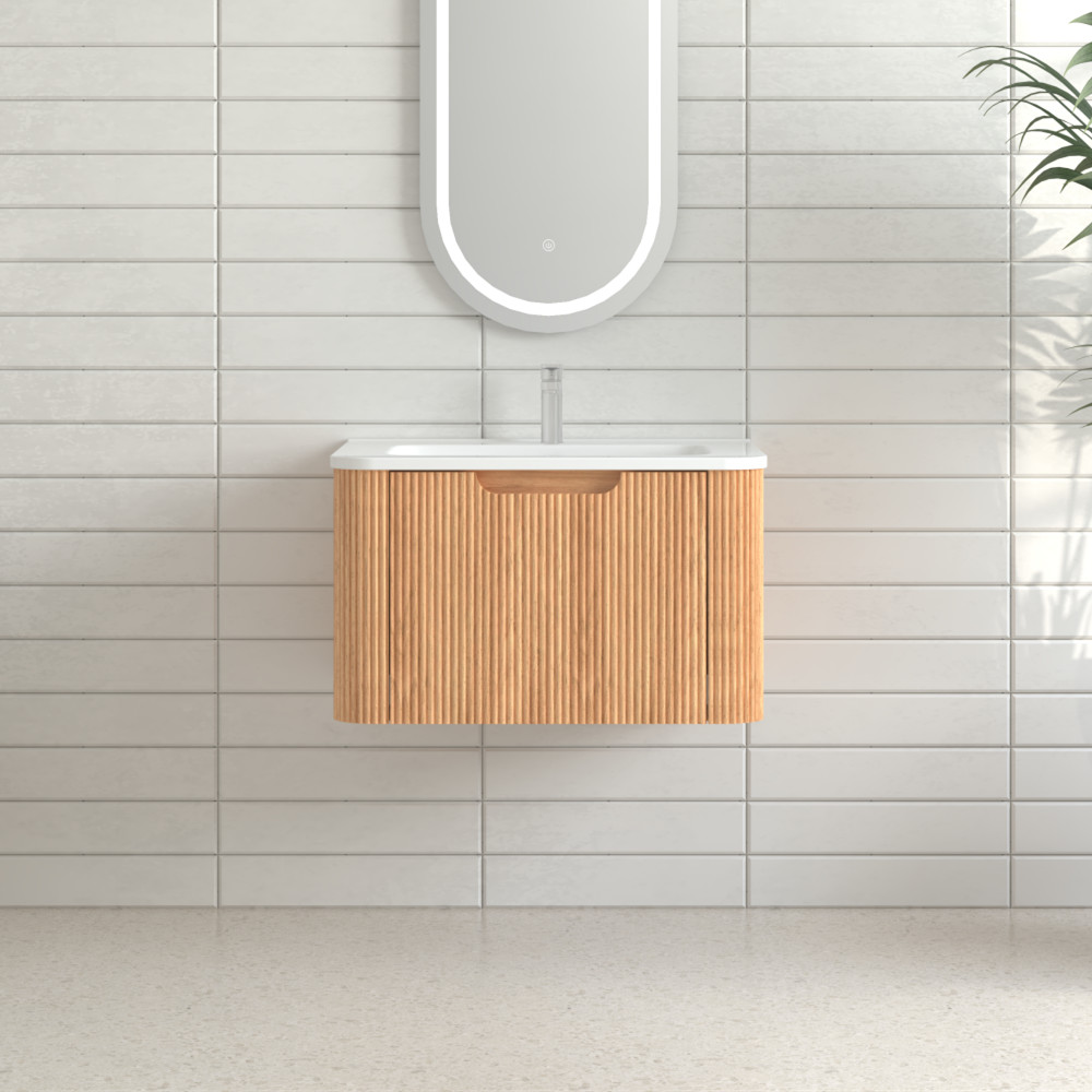 24″ 30″ Floating Vanity Cabinet with Sink, Wall Mounted Bathroom Vanity, Drawer