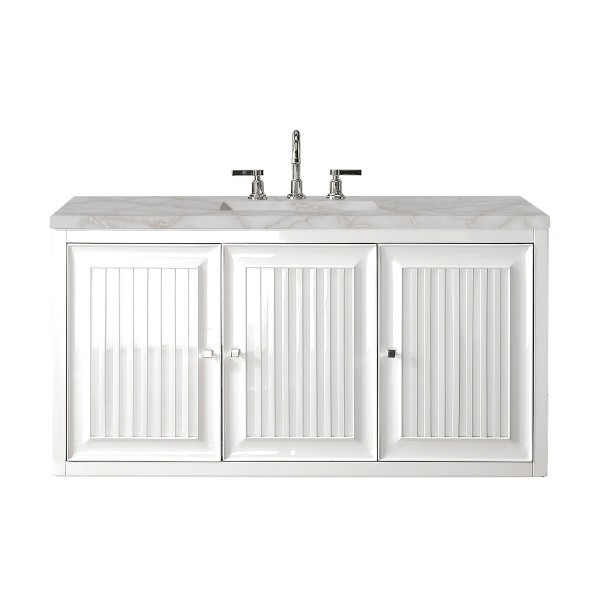 48″ James Martin Athens E645-V48-GW-3VSL Vanity Cabinet Victorian Silver Top