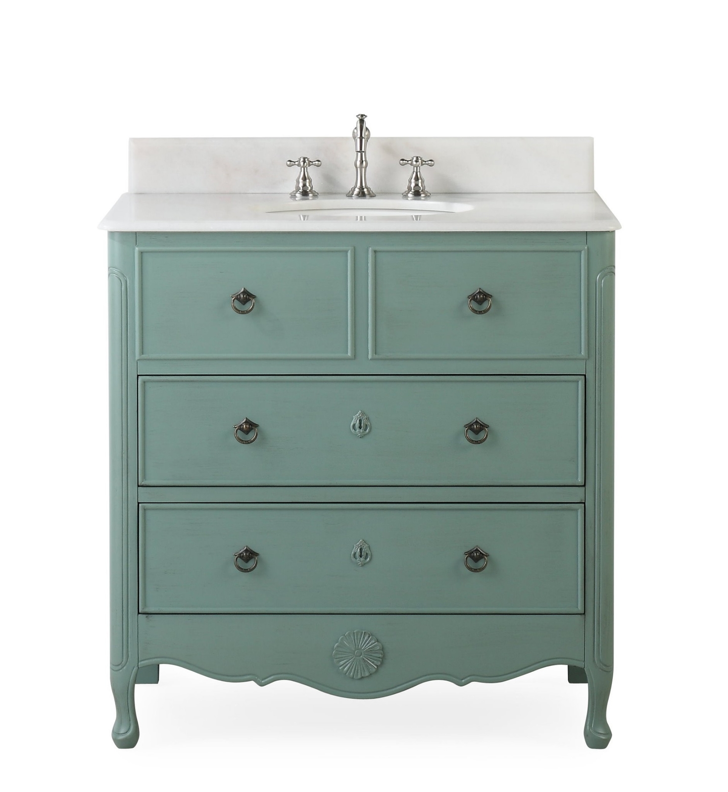 34 inch Cottage look Blue Daleville Bathroom Sink vanity HF081Y – Local Pick up