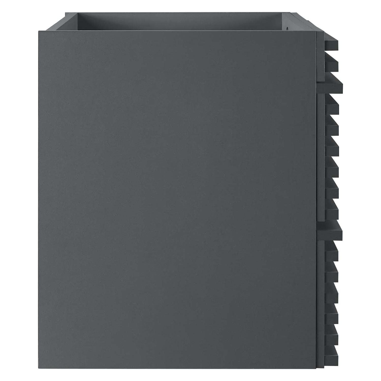 Modway Render 29″ MDF Wood Wall-Mount Bathroom Vanity Cabinet in Gray