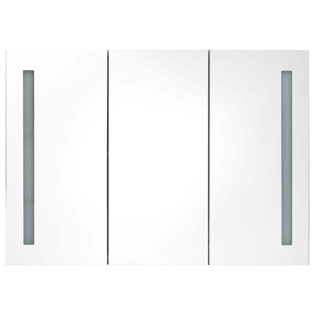 LED Bathroom Mirror Cabinet Concrete Gray 35″x5.5″x24.4″
