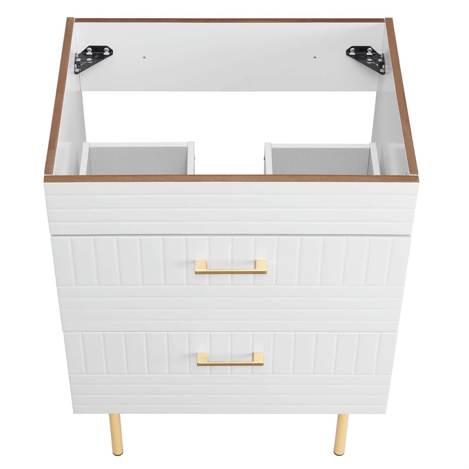 Modway Daybreak 23.5″ Particleboard MDF Wood and Metal Bathroom Vanity in White