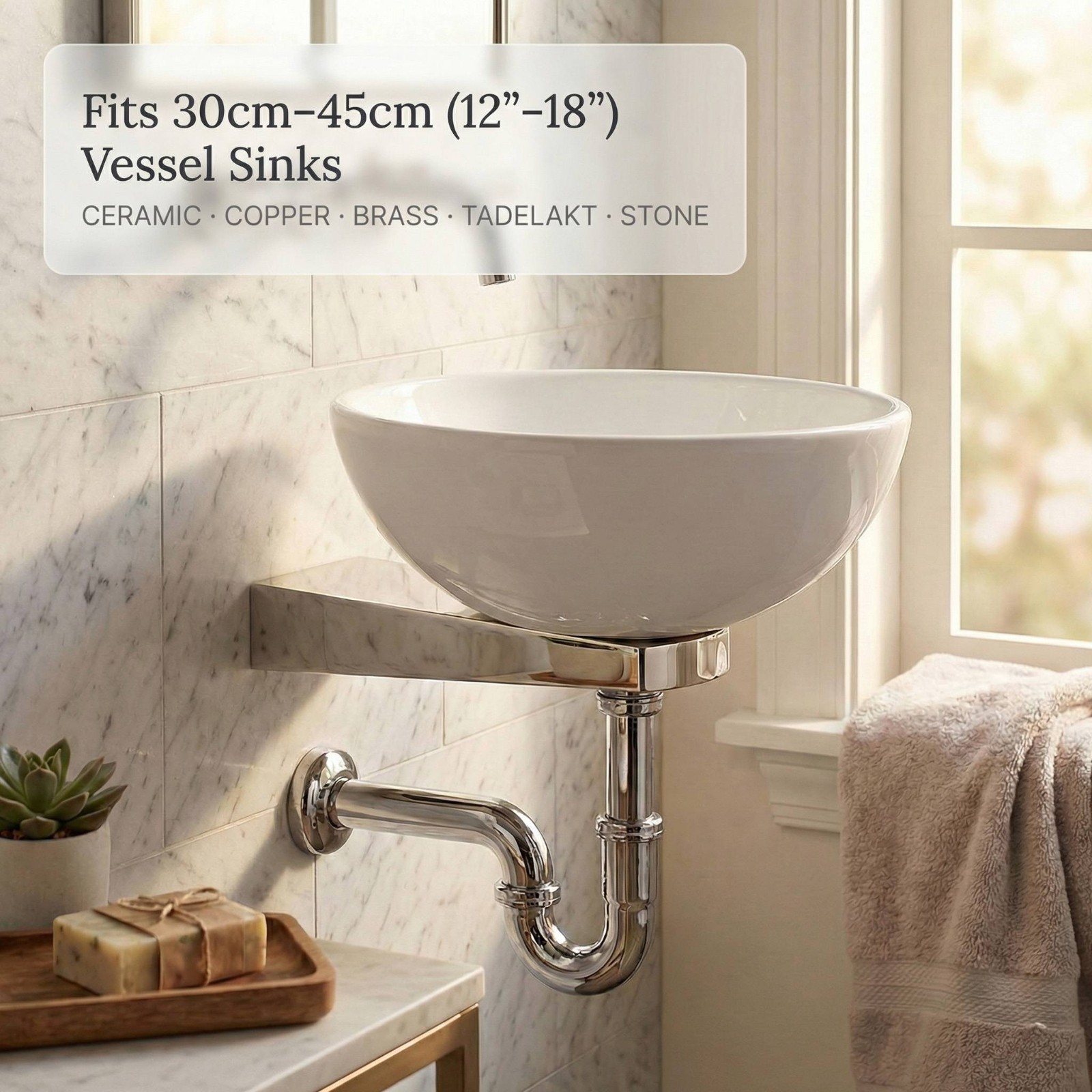 Handcrafted Wall Mount Sink Bracket: Small Space Vanity – TerraFez