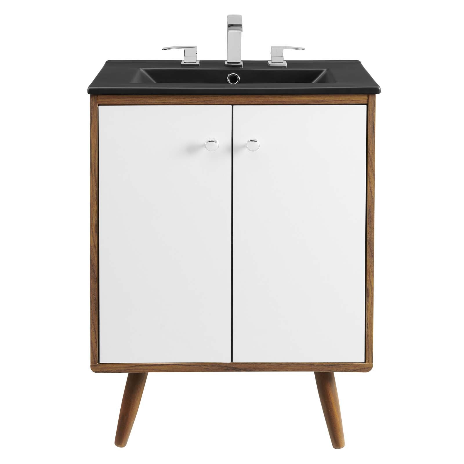 Modway Transmit 24″ Bathroom Vanity In White Black