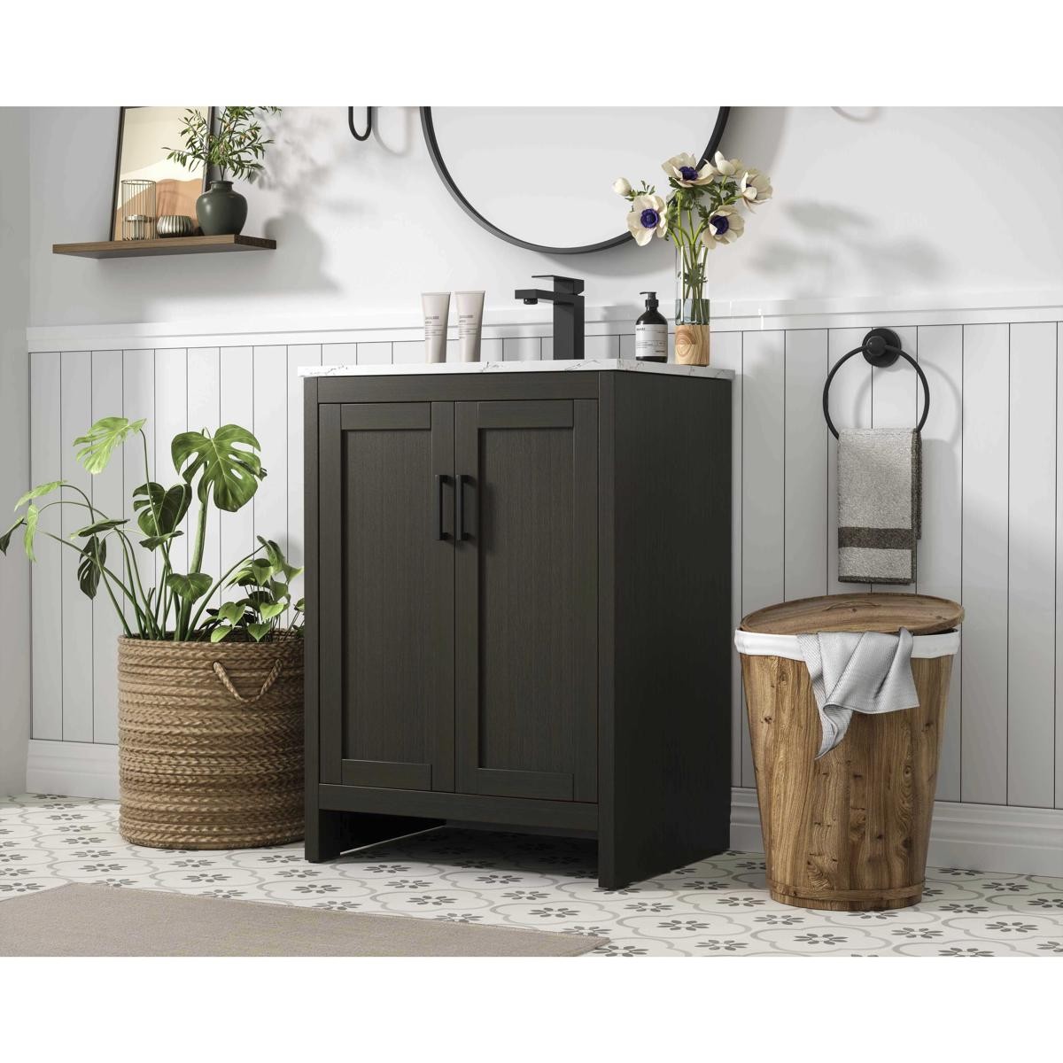Elegant Lighting VF25124MMB Finnley Vanity Mocha Brown