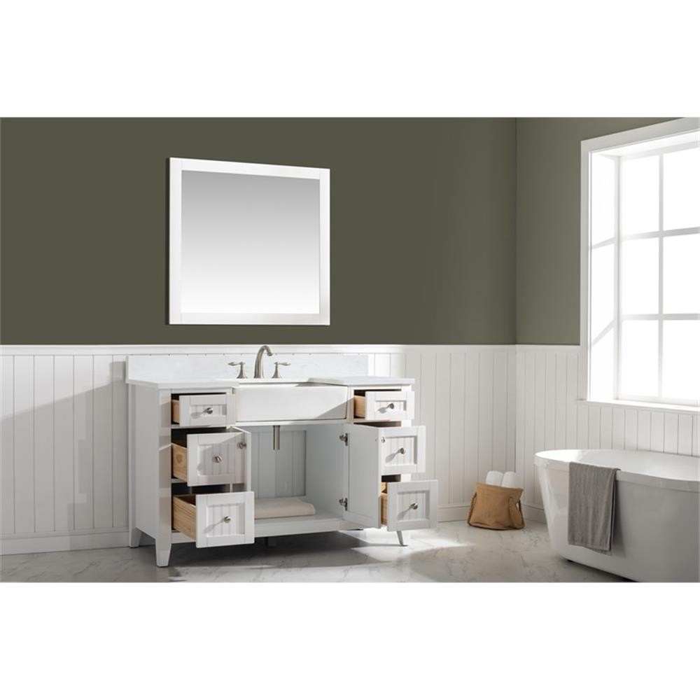 Design Element Burbank 54″ Single Vanity in White