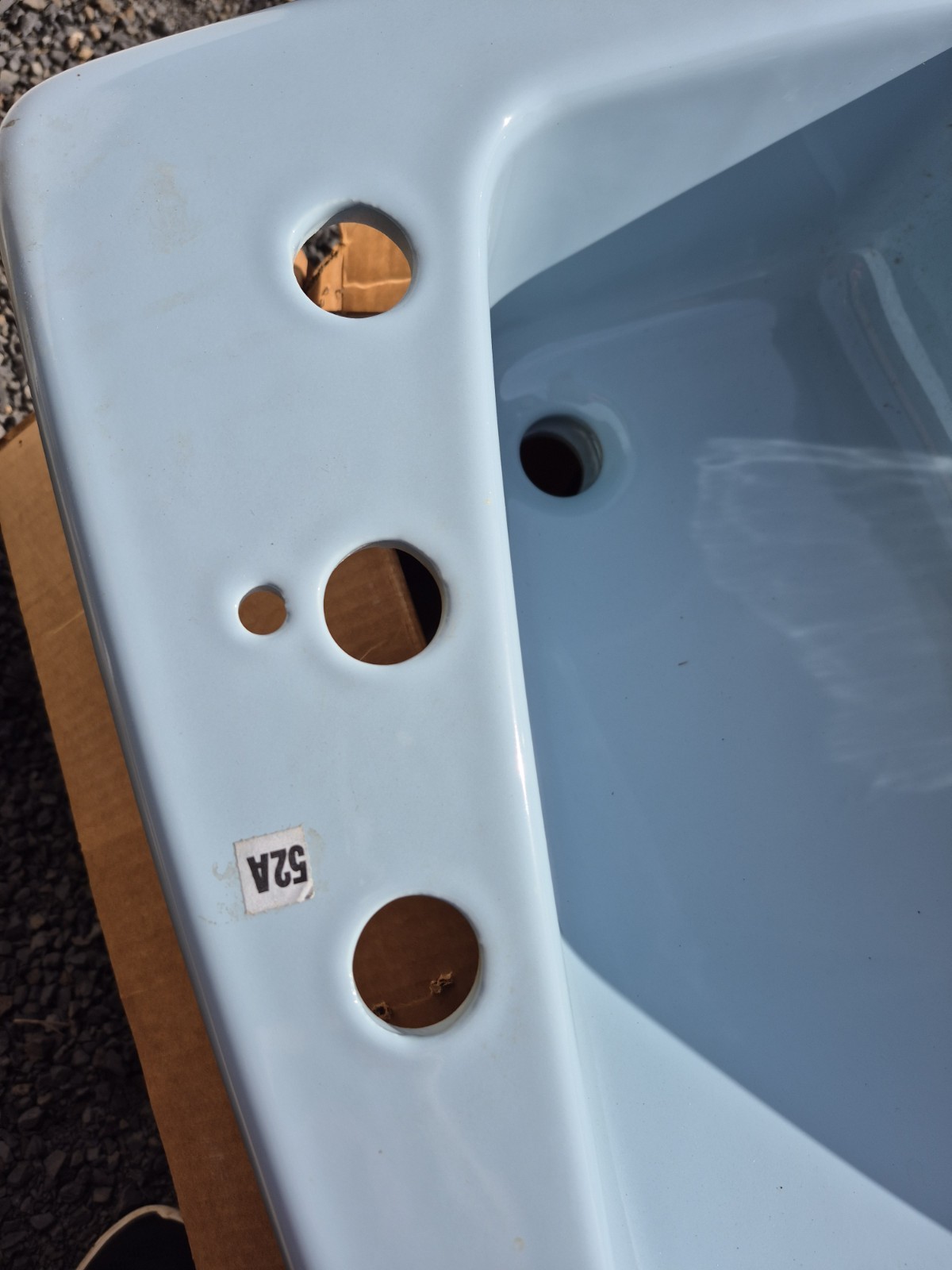 NEW Kohler K-2170 Lady Vanity 28″ Bathroom Sink, SIDE SPRAY HOLE, Cerulean Blue