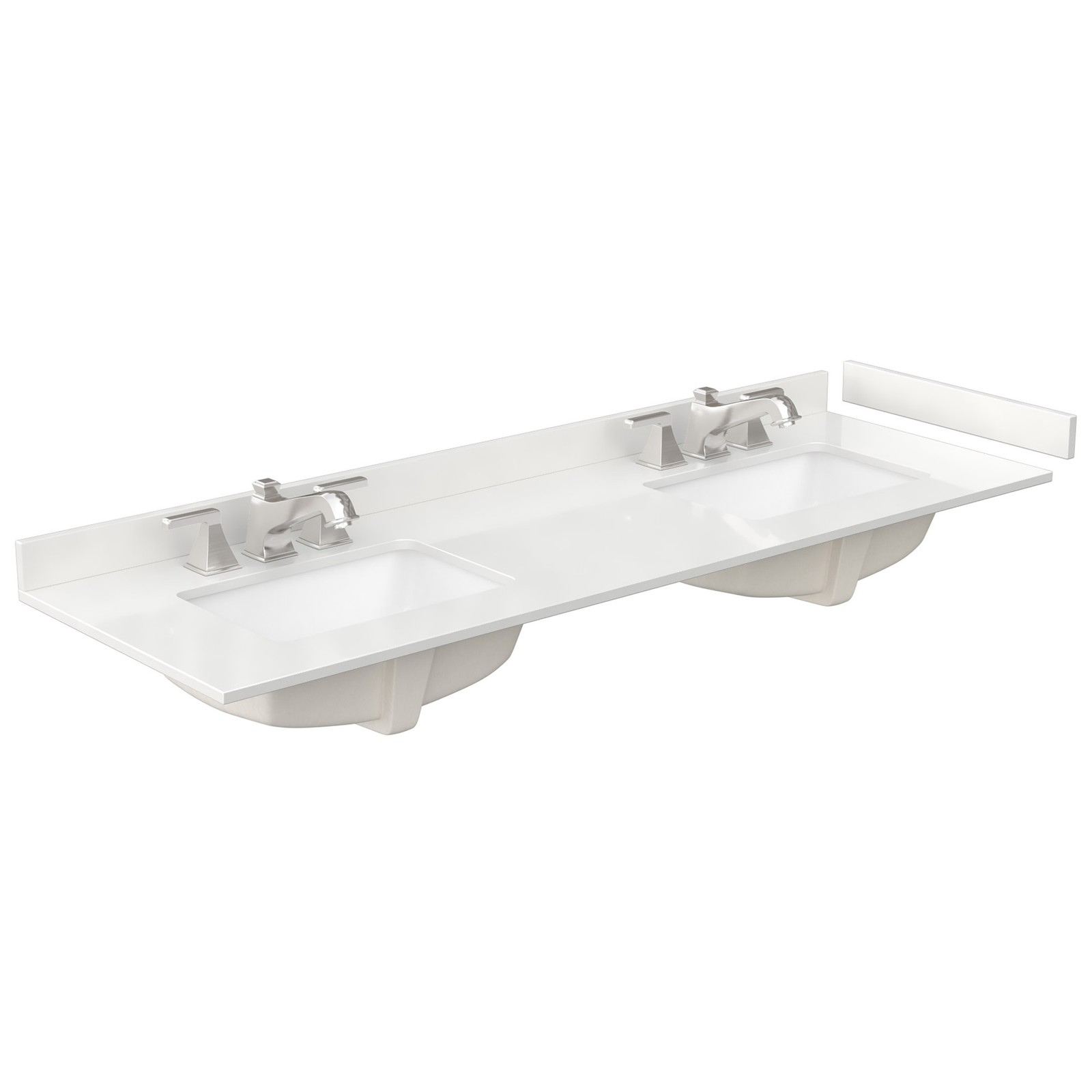 Wyndham Collection WCH7474-66D-QTZ-US3MXX Elan TK 66″ – Light Oak / White Quartz