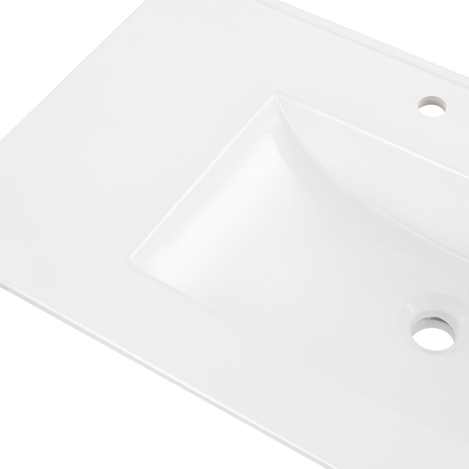 JONATHAN Y Ancillary 36 In. W X 18.25 In. D Ceramic Vanity Sink Top with 3-Hole