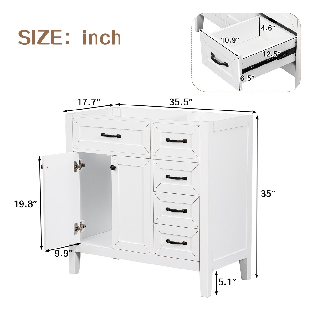 Bathroom Vanity Without Sink Cabinet Base Only Bathroom Cabinet W Drawers